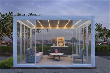 HOWVIN Outdoor Aluminium Series Pergola Manuel Uteplats Pool Strand Trädgård Hembruk